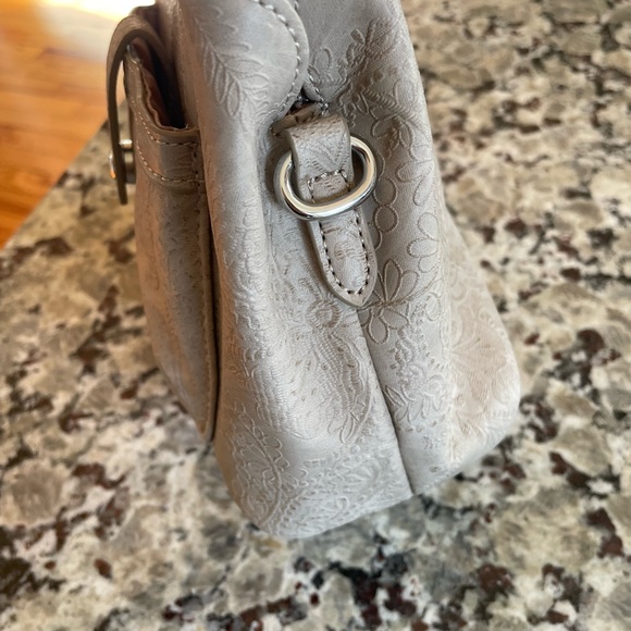 MultiSac Taupe Beige Embossed Women's Mini Hand Bag NWOT - Picture 4 of 6